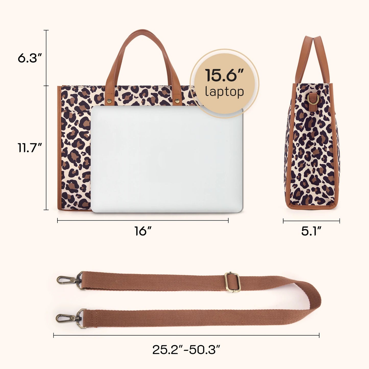 Mina Leopard Print Tote Bag