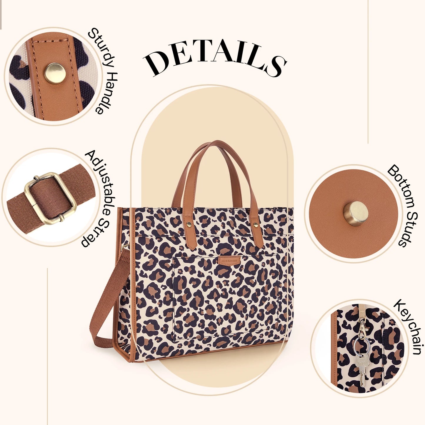 Mina Leopard Print Tote Bag