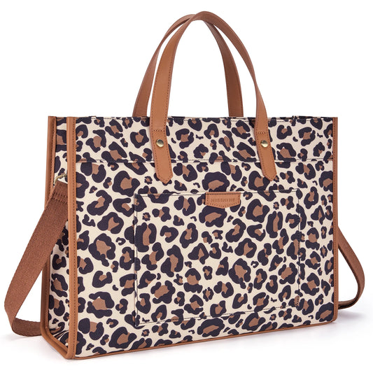 Mina Leopard Print Tote Bag