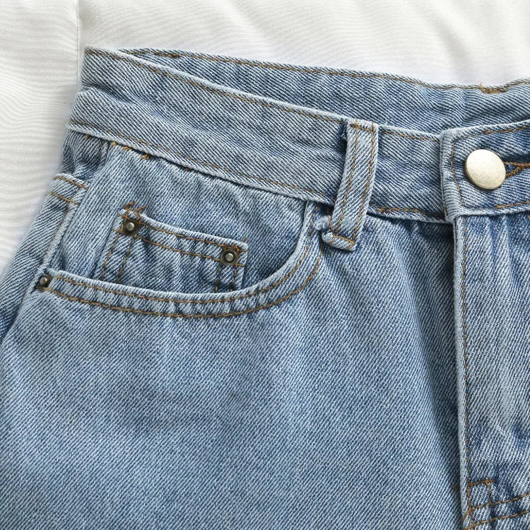 Rebecca Ripped High Waist Jeans Shorts