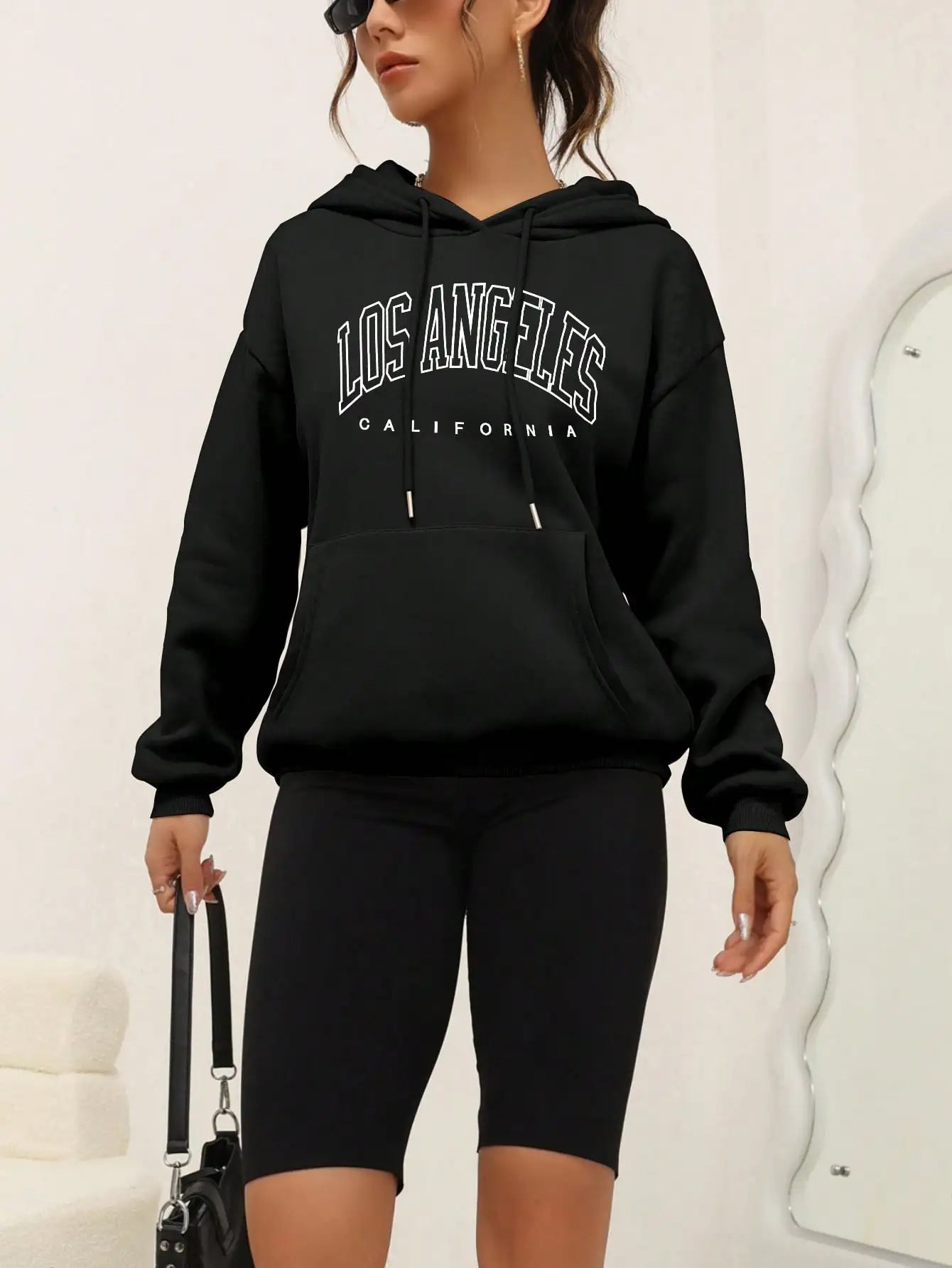 Lilly Los Angeles Art Letter Design Women Jumper, Hoodie and Sweatshirt