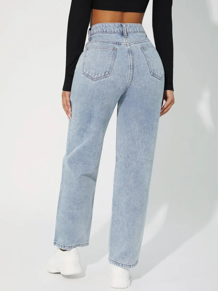 Jennie  High Waist Straight Leg Jeans