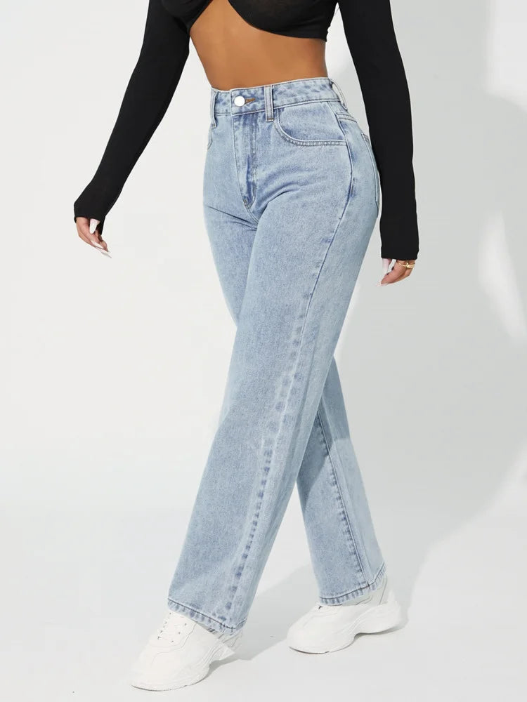 Jennie  High Waist Straight Leg Jeans