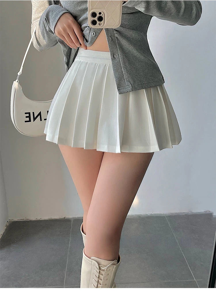 Hannah Pleated Short Skirt