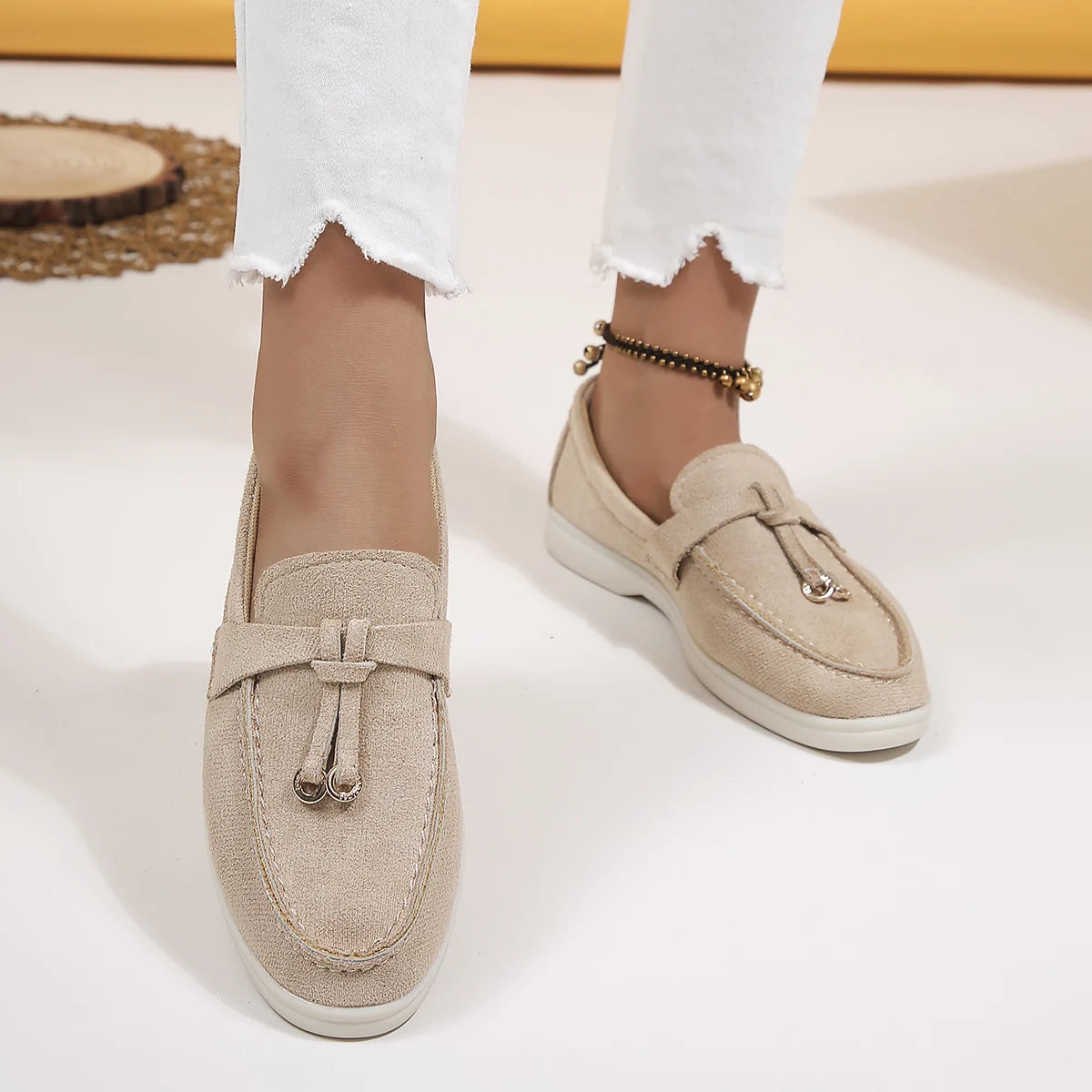 Raye Leather affect Slip on Loafers