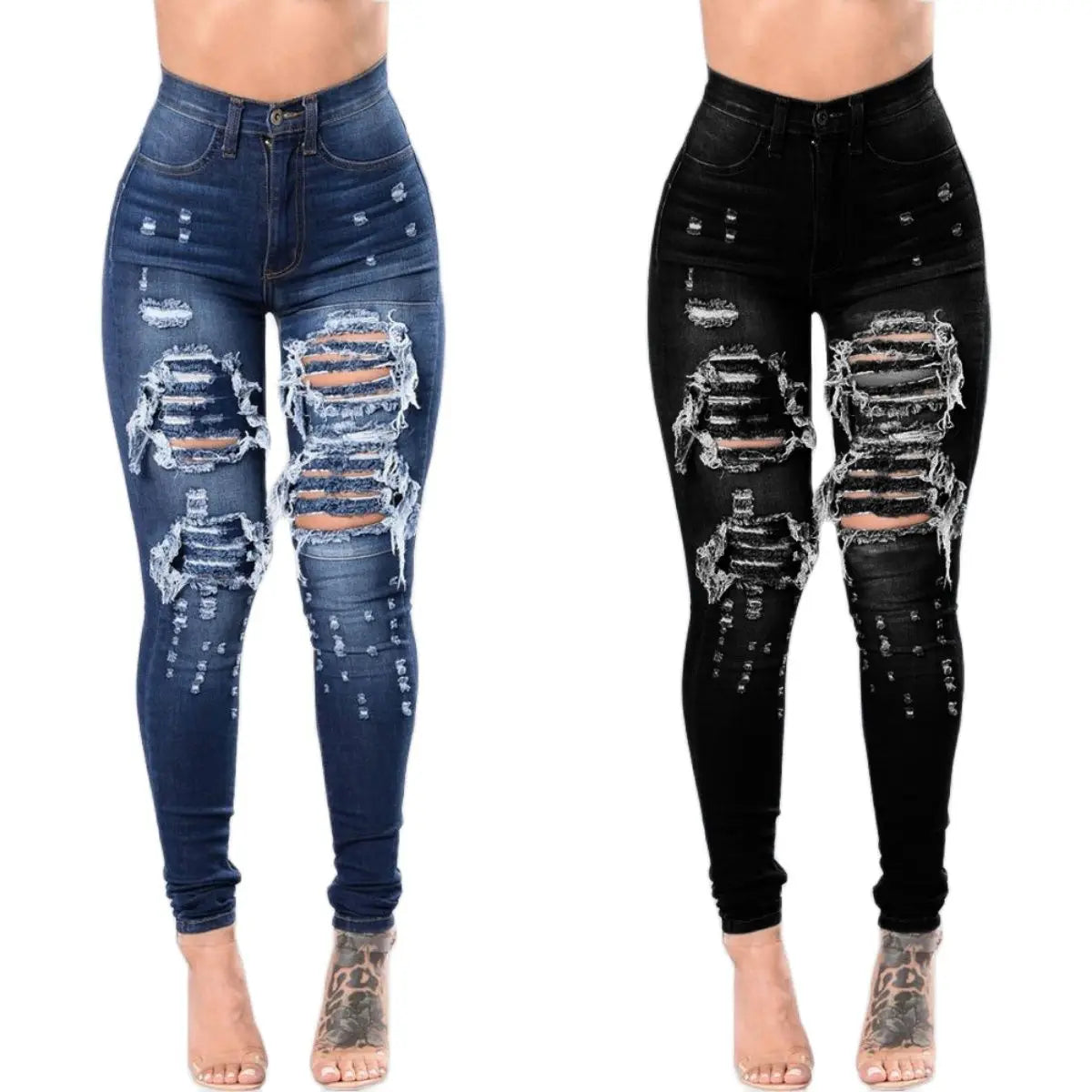 Hayley High Waist Skinny stretch Ripped Jeans