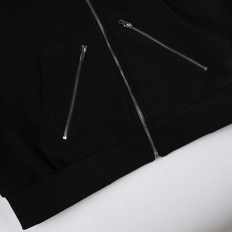 Zara Zip Up Collar Hoodie