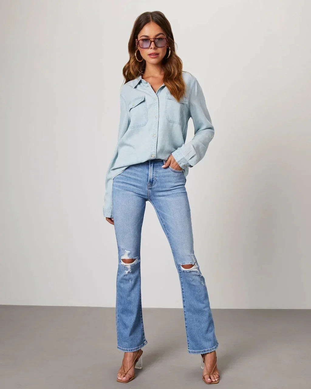 Orla Denim Shirts Blouse