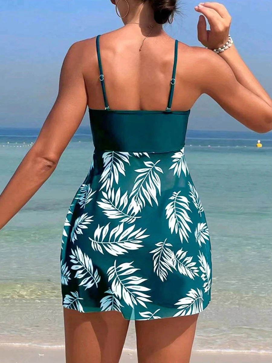 Erin Short Dress Tankini With Shorts Swimsuit