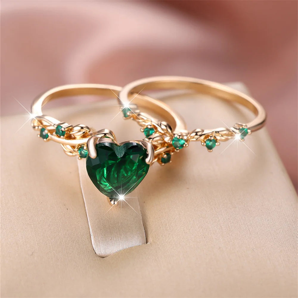 Riley Heart shaped double Ring