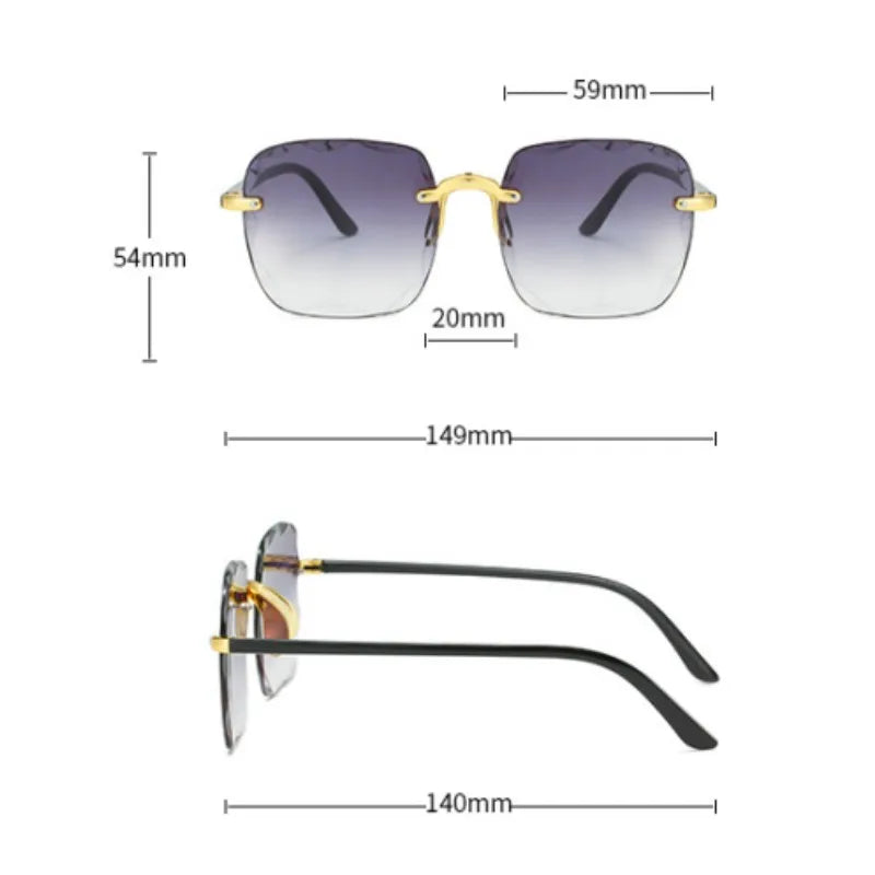 Riley Rimless Sunglasses