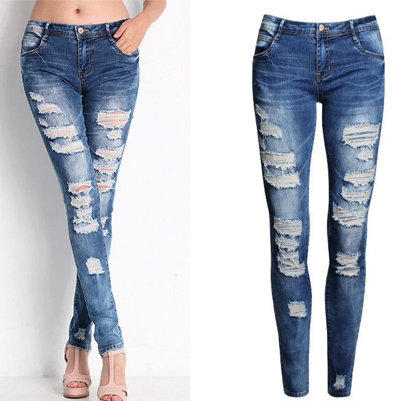 Hayley High Waist Ripped Jeans f