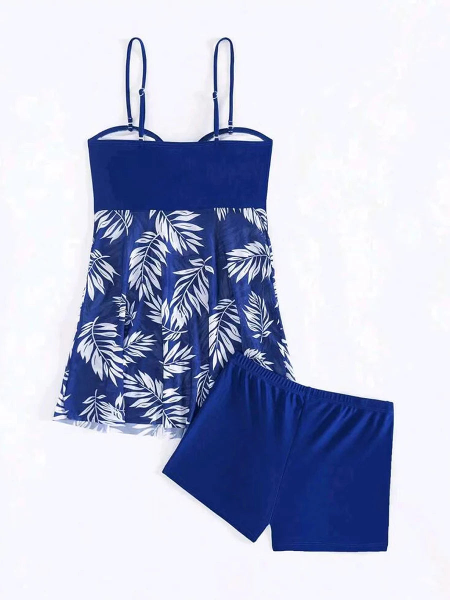 Erin Short Dress Tankini With Shorts Swimsuit