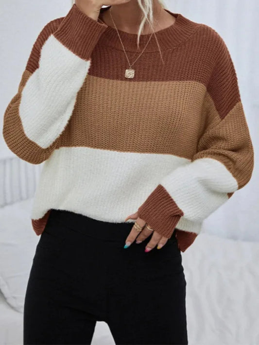 Rosa Round Neck Long Sleeved Knitted Jumper