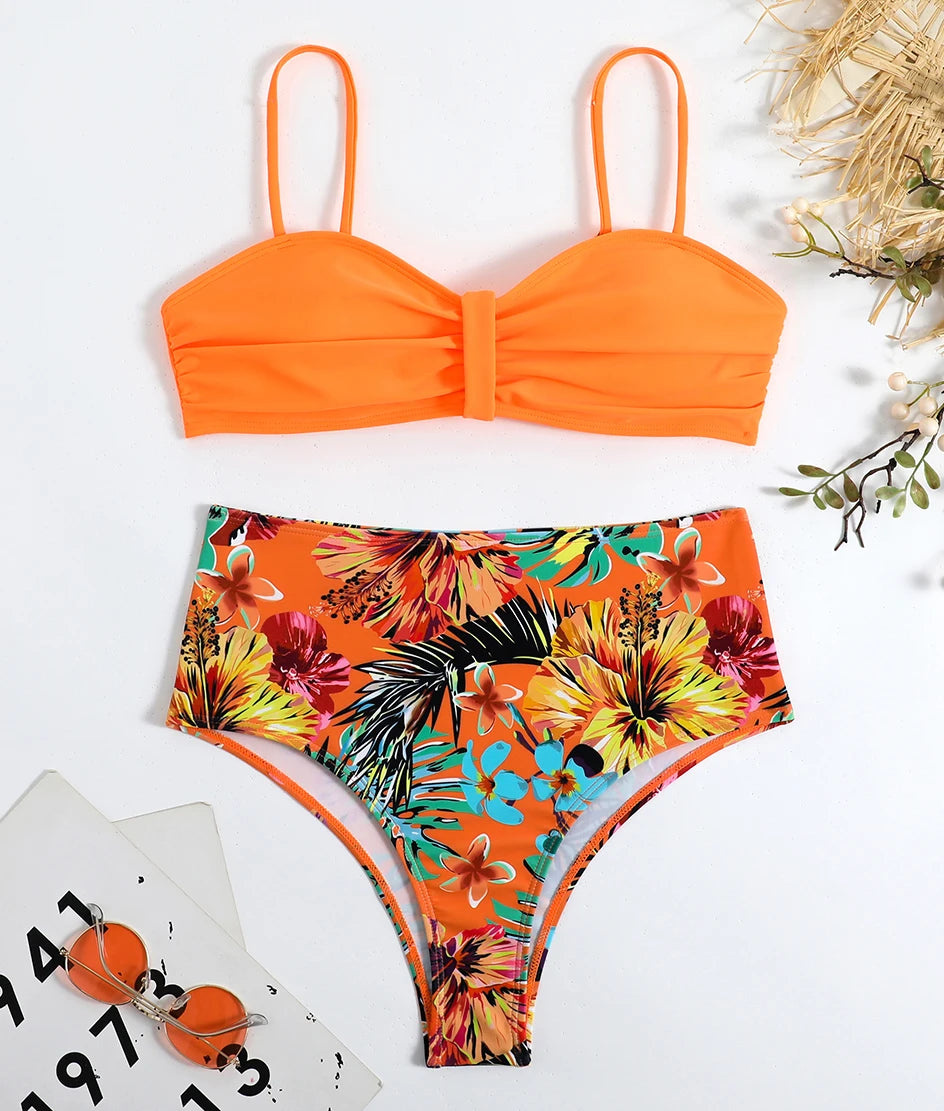 Floral Push Up Bikini