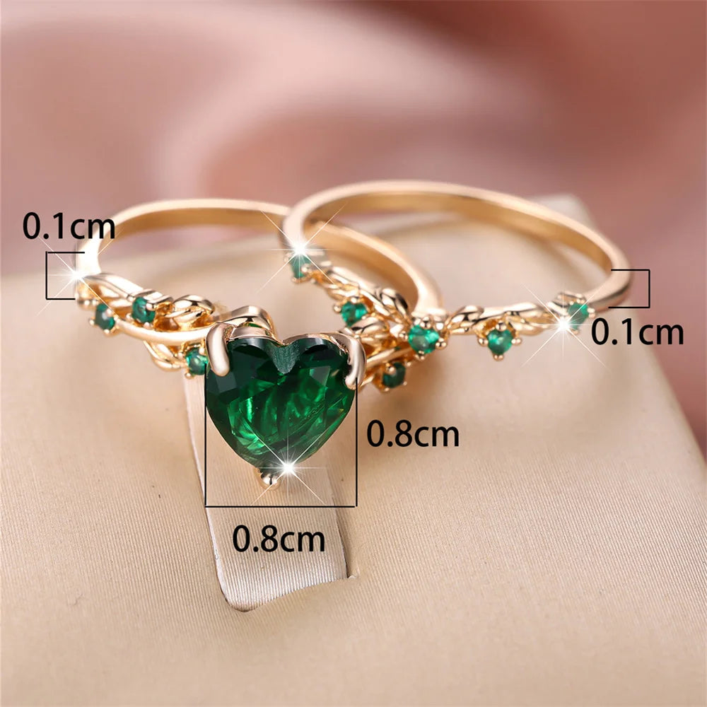 Riley Heart shaped double Ring