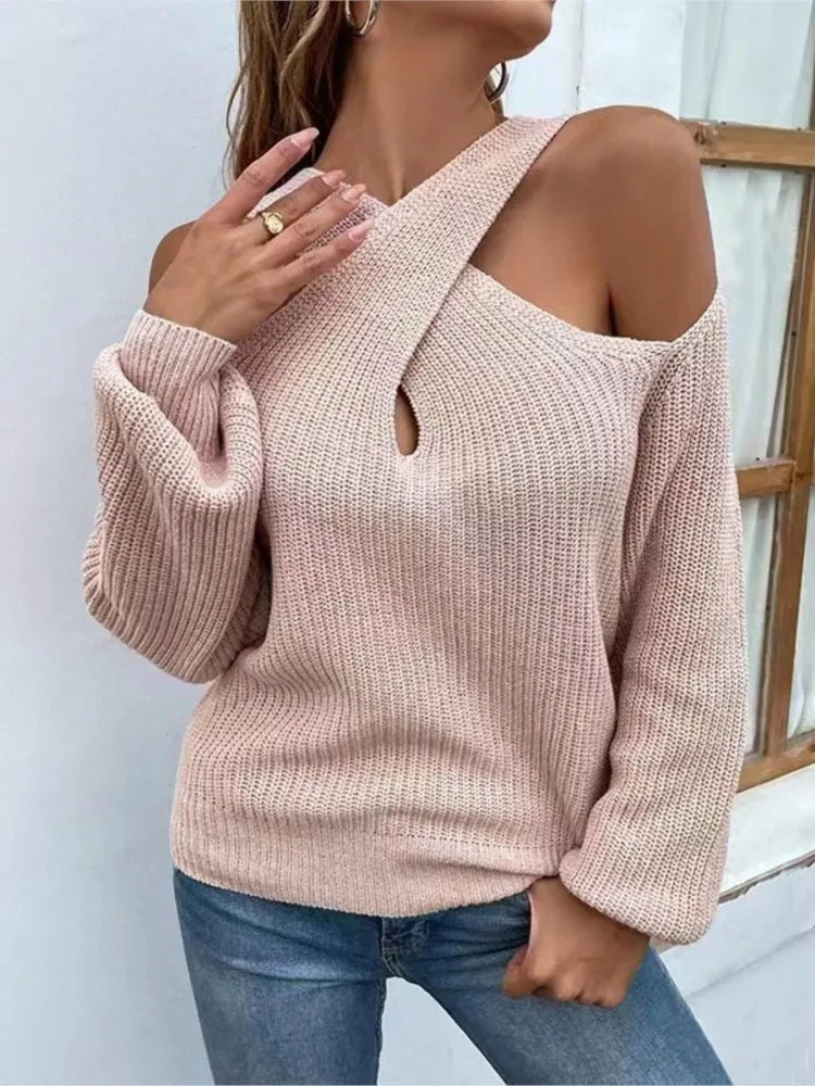 Polly Cross Neck Sweater