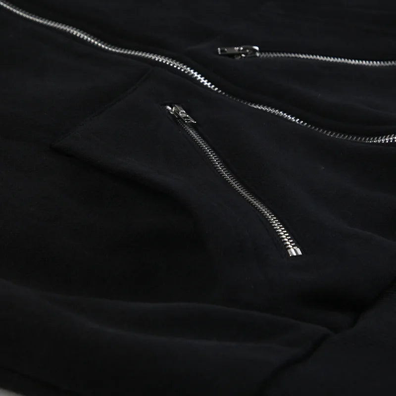 Zara Zip Up Collar Hoodie