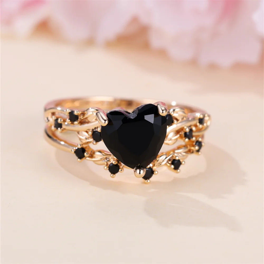 Riley Heart shaped double Ring