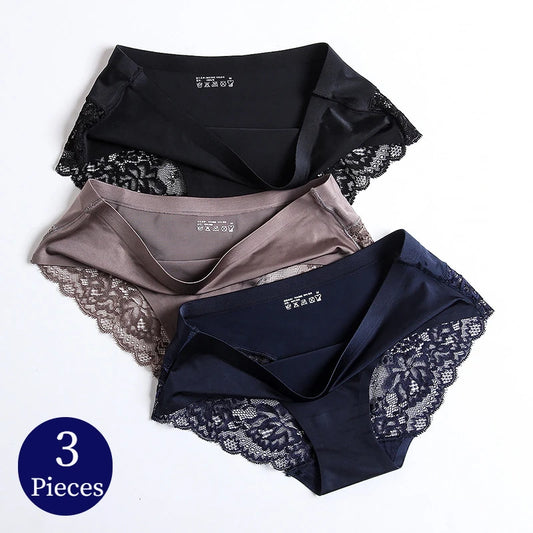 Emma Exquisite Lace Underwear 3PCS