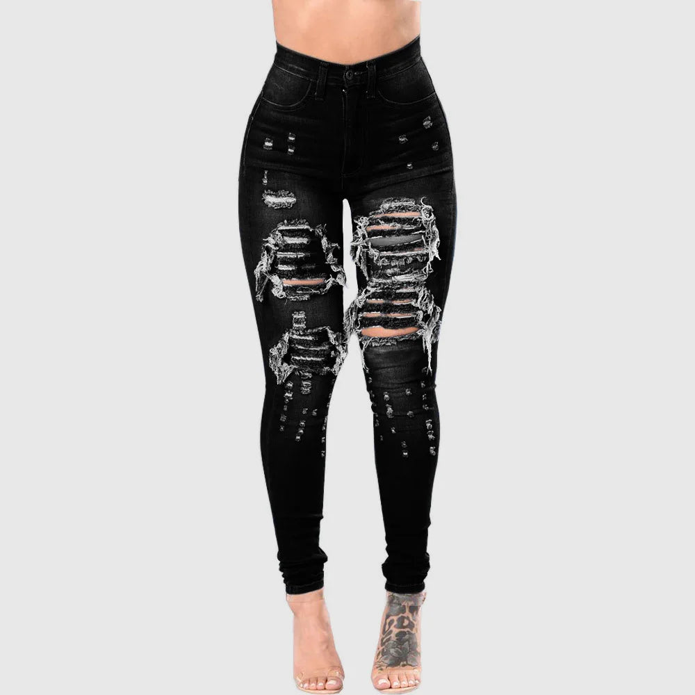 Hayley High Waist Skinny stretch Ripped Jeans