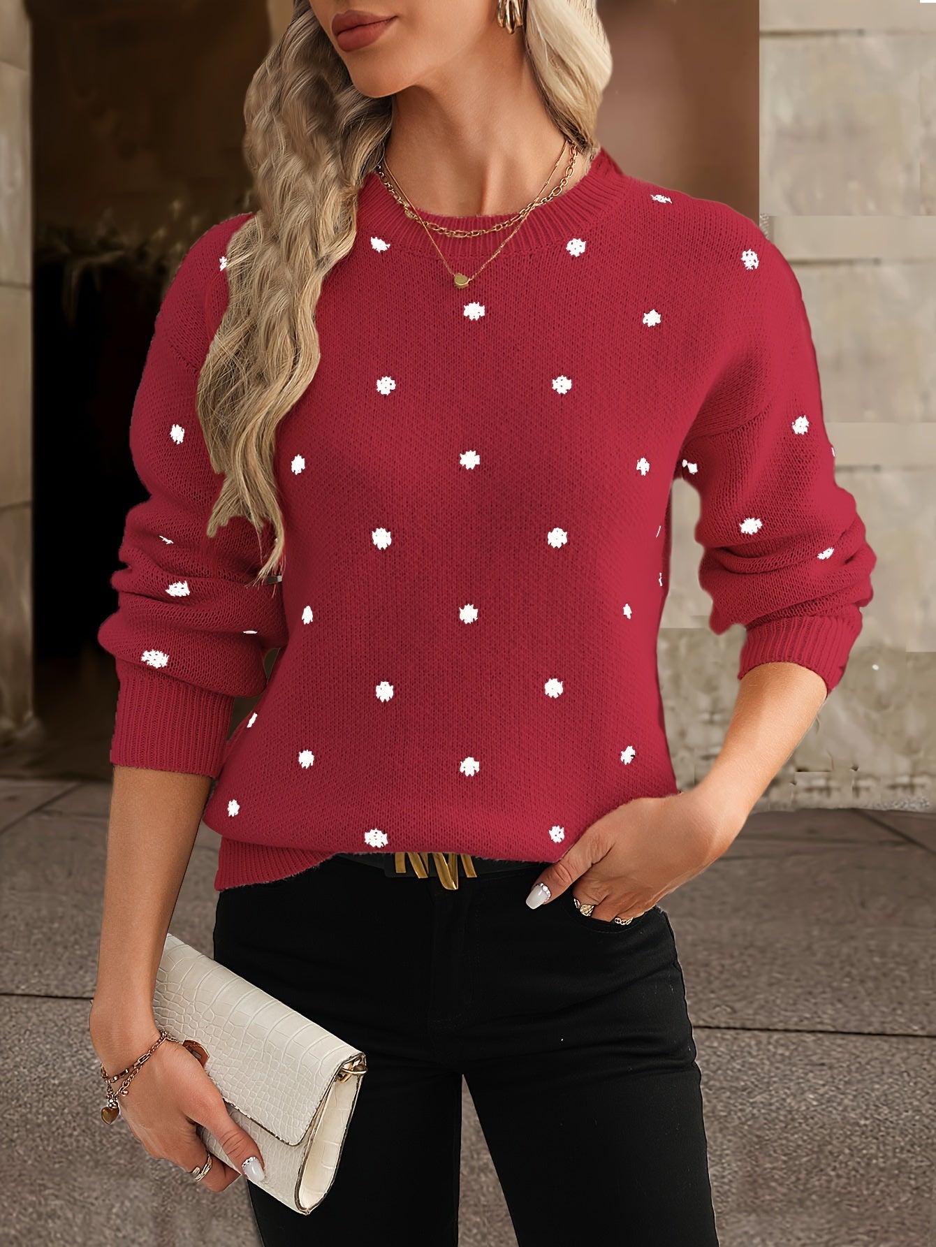 Penny Polka Dot Knit Sweater