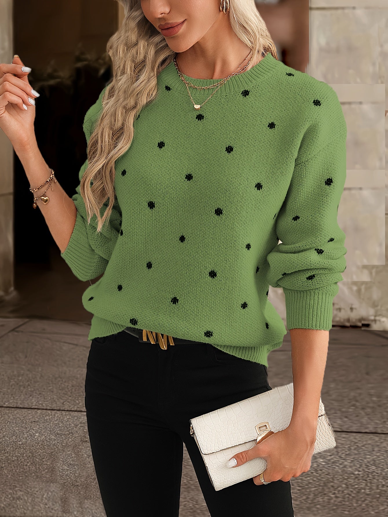 Penny Polka Dot Knit Sweater